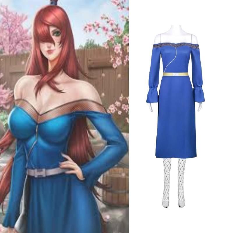 Аниме Костюм Ниндзя Косплей Водяная Тень Теруми Мэй Косплей Наряд для Ролевой Игры В Наличии