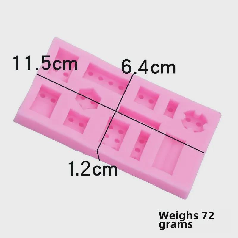 DIY Silicone Mold for Fondant, Lego Block Cake Decoration & Chocolate Ice Cube
