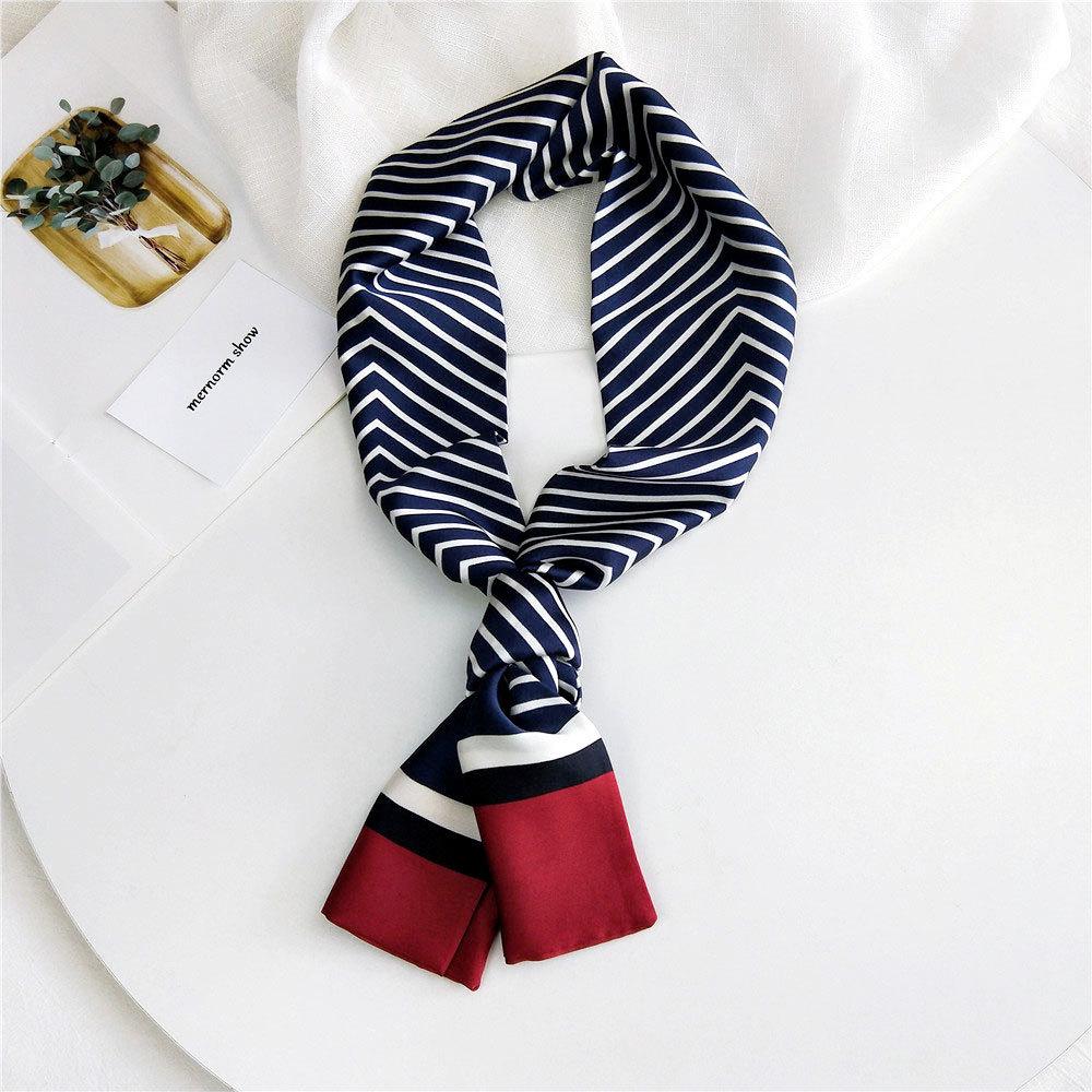 New Scarves Silk Scarves Women'S Spring And Autumn Season Long Decorative Professional Scarves Summer Thin Styles Paired With Shirts Stylish
