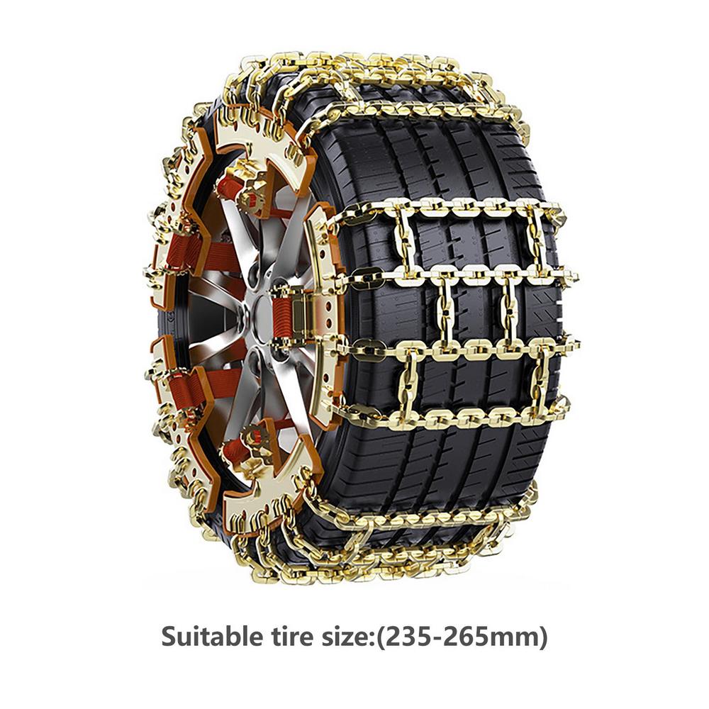6 шт./компл. цепей для шин для снега и льда, универсальная стальная цепь для шин с сильным сцеплением для снега, льда, грязи, песка
