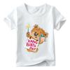 Unisex Childrens Cartoon Bear TShirt Short Sleeve round Neck Numbers 112 Years Old Kids Casual Fashion Clothing
