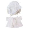 Niannyyhouse 20cm Plush Clothes Set, Nightgown, Hat, Dress, Cotton Doll Clothes (White)