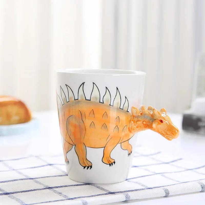3D трехмерная чашка для воды с изображением животных из мультфильма, высокотемпературная керамическая кружка для молока, кофе, чая, детей, кружка для воды, домашняя кружка