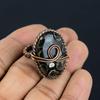 Turitella Fossil Gemstone Медная проволока, обернутая ювелирным кольцом ручной работы, все размеры