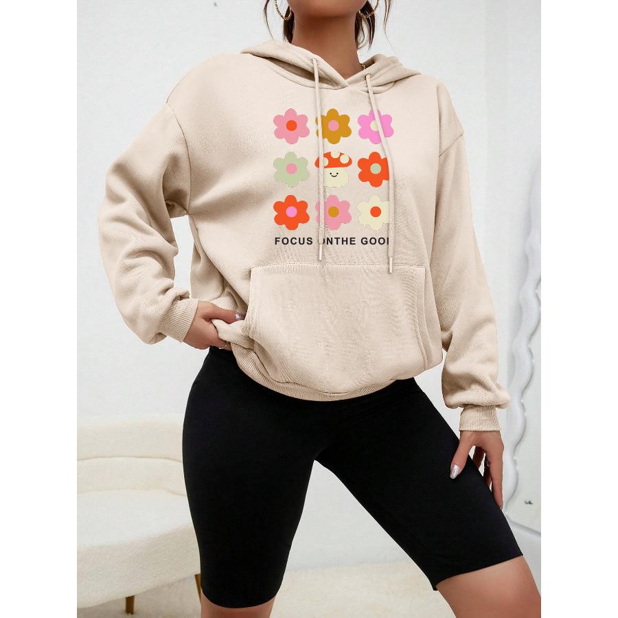 Focus On The Mushroom Aesthetic Print Hoody Creative Fashion Hoodie Casual New Sweatshirt Fleece Comfortable Female Clothing