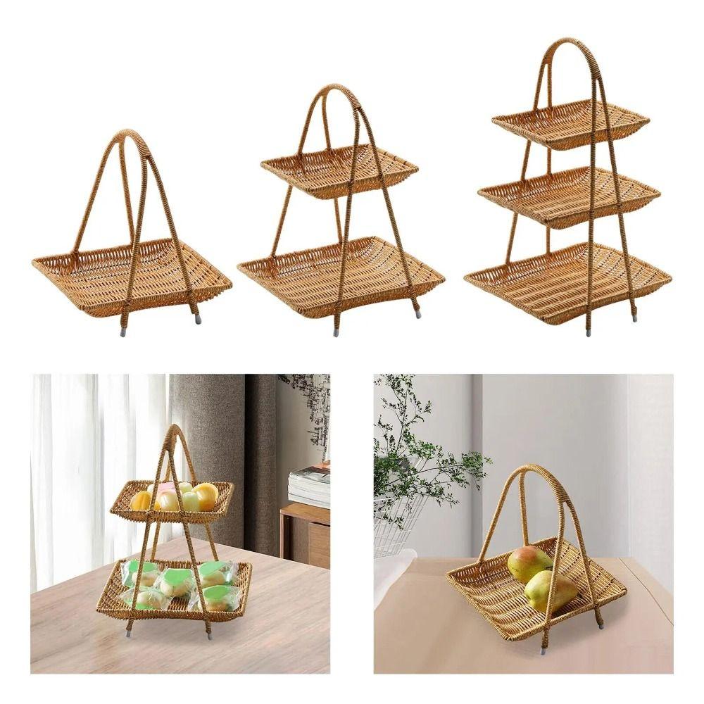 Square Snack Rack Plastic Dried Fruit Tray New Chinese Style Fruit Storage Tray Party Celebration