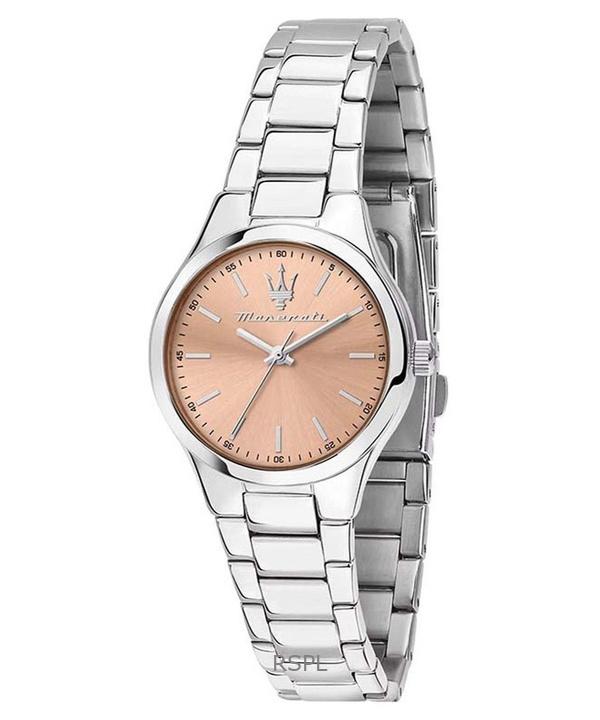 Maserati Attrazione Stainless Steel Rose Gold Sunray Dial Quartz R8853151507 Women's Watch