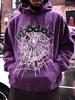 Spider Web Letter Graphic Printed Hip-hop Rock Men's Hoodies High Quality Gothic Y2K Coats Loose Women Sweatshirts Pullover