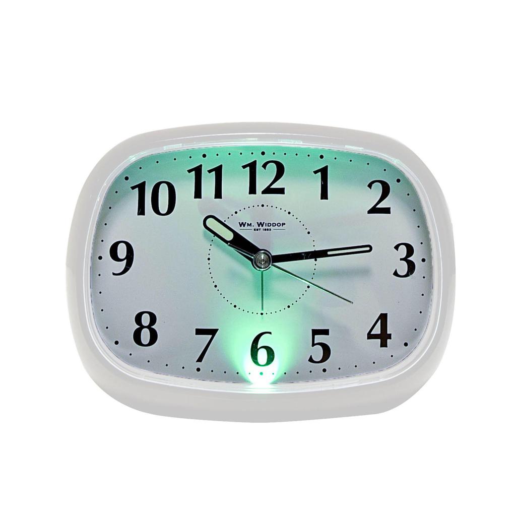 Hometime Alarm - Oval with Light & Snooze White *(60/100)*