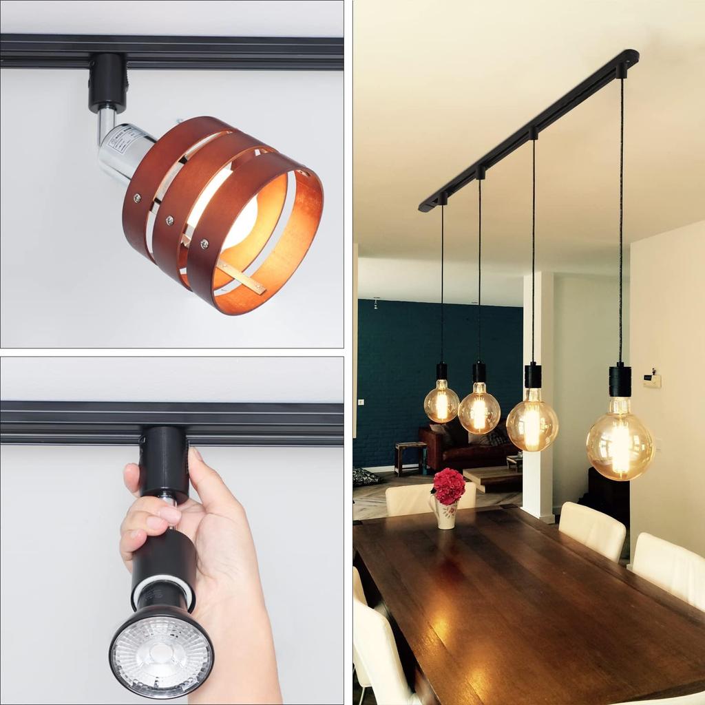 Szbritelight Duct Rail, 1m Outlet with Switch, Lighting Bar, Cord Type, Easy Installation, No Construction Required, Interior Ceiling Lighting, Rail