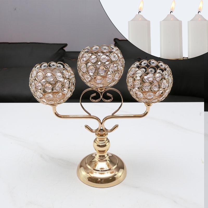 Скандинавские украшения для подсвечников, роскошные хрустальные украшения для гостиной, золотистого света, романтический подсвечник с перьями, новый продукт