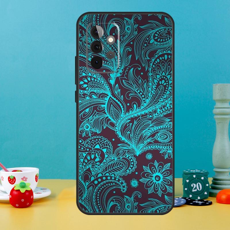 Paisley Pattern Case For Samsung Galaxy A15 A16 A05 A26 A36 A56 A52 A53 A33 A13 A34 A54 A14 A35 A55 A22 A32