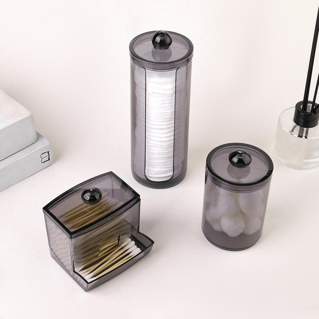 1/3 шт. Акриловый держатель для ватных палочек с крышкой, прозрачный держатель для ватных дисков, органайзеры для косметики в ванной, контейнеры, коробка для хранения ватных шариков