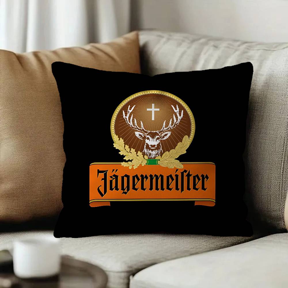 JJagermeisteres Logo Pillow Gifts Home Office Furnishings Bedroom Sofa Car Cushion Cover case xcm