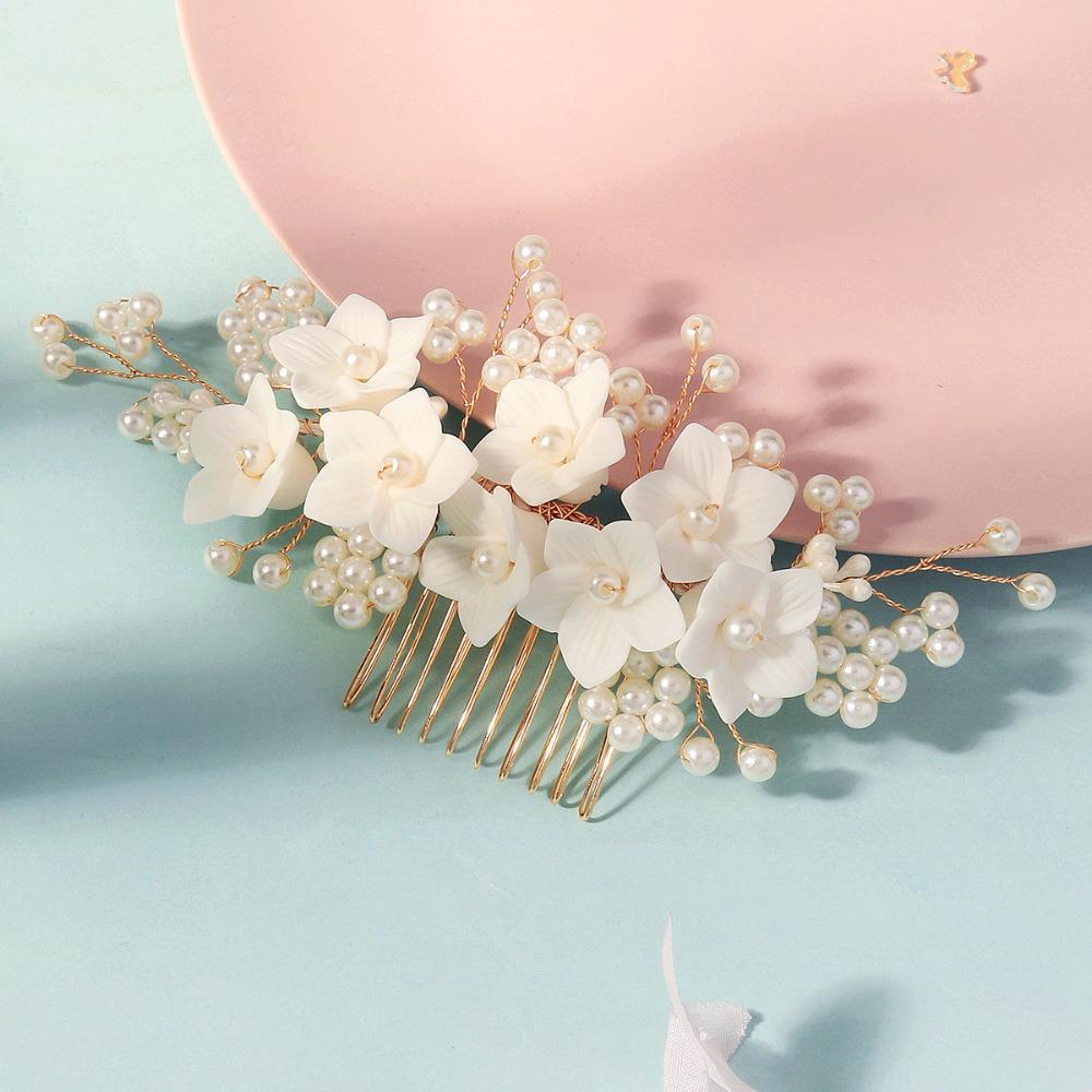 Сверкающий Цветок Гребень для Волос Стразы Головной Убор Элегантная Свадебная Повязка на Голову Девочки