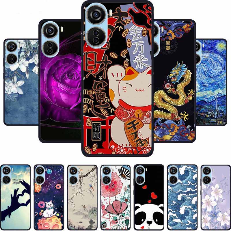 3D Тисненый чехол для ZTE Blade A35 A55 A54 A34 A33S V50 Design 5G V50 Vita Axon 40 lite Чехол для телефона Мягкий силикон ТПУ Задняя крышка