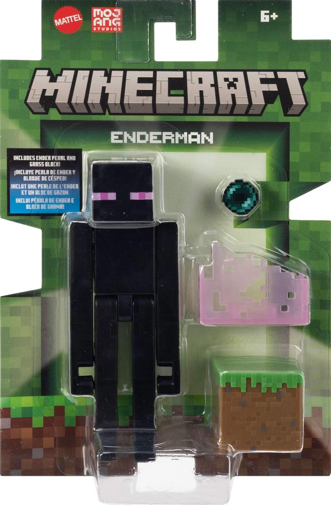 Mattel Аксессуар для фигурки Minecraft, Коллекционный пиксельный дизайн масштаба Мэй и Сет, Игрушка 3,25 дюйма, (Персонажи Различаются)