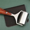 AS60-Pear Wood Handle Leather Roller Glue Edges Laminating Wheel Craft Handmade Smoother Creaser Tool Steel Iron Roll