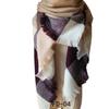 Autumn and Winter Faux Cashmere Black and White Double-sided Large Plaid Square Scarf Scarf Ladies Shawl
