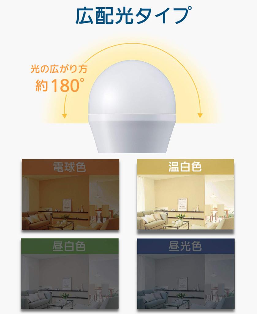 Panasonic LED Light Base Diameter Equivalent To 40 Warm White Equivalent General Light Wide Light Distribution 2 Compatible with Outdoor Compatible