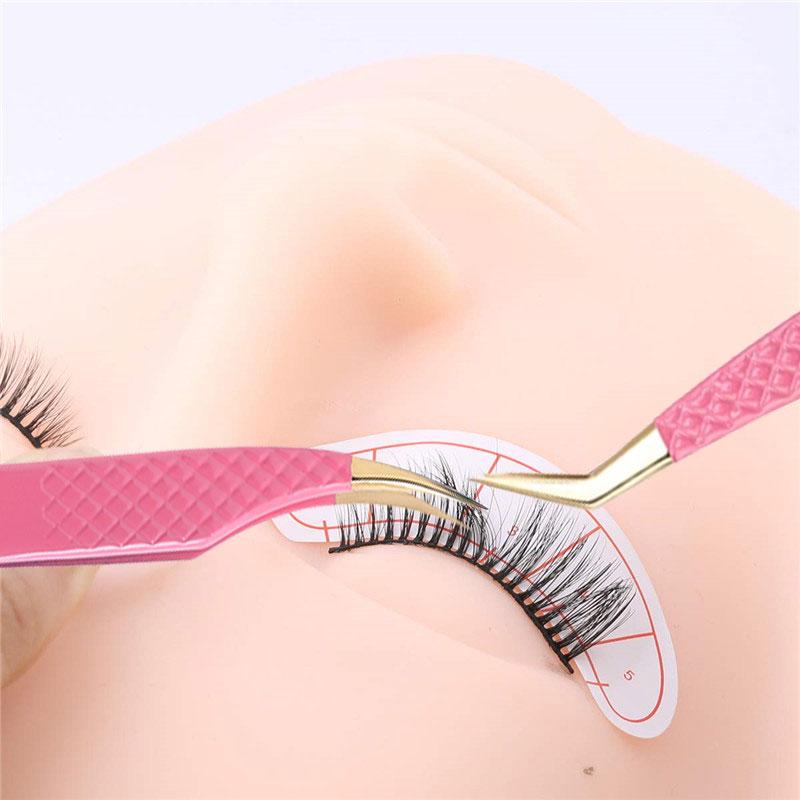 1PC False Lashes Eyelashes Extension Tweezers Mega Volume Mink Make Fans Boot Isolation Pliers Nail Clips Beauty Make Up Tools