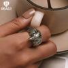 BISAER Vintage Eagle Ring Opening Rings For Women Jewelry Gift