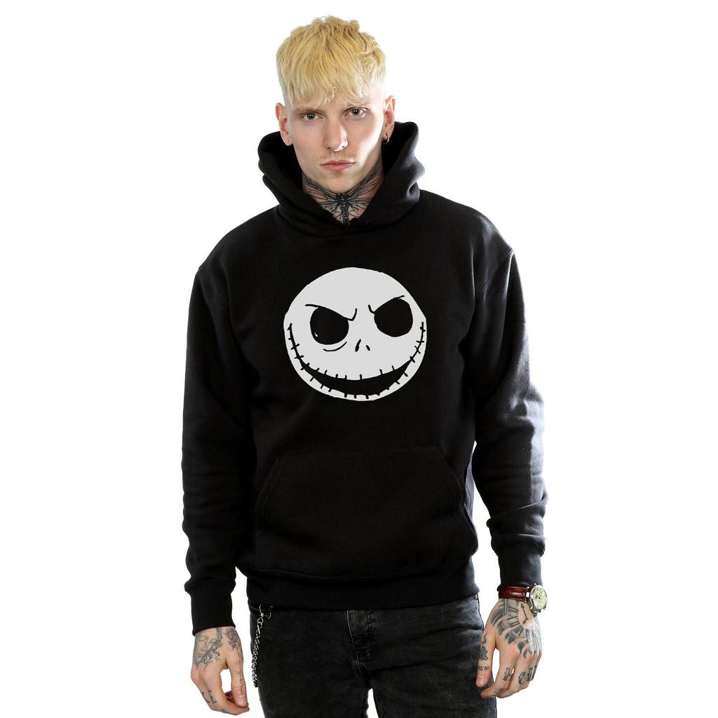 Nightmare Before Christmas Mens Jack Skellington Face Cotton Hoodie