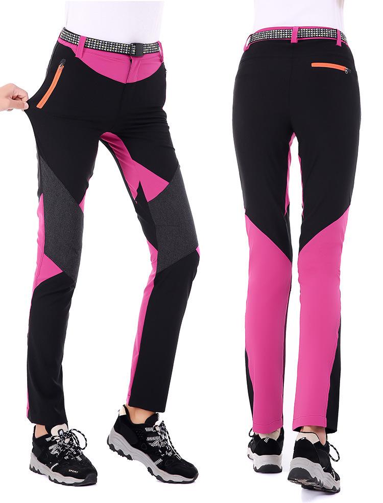 Women's Color-Block Quick-Dry Slim-Fit Mountaineering Pants