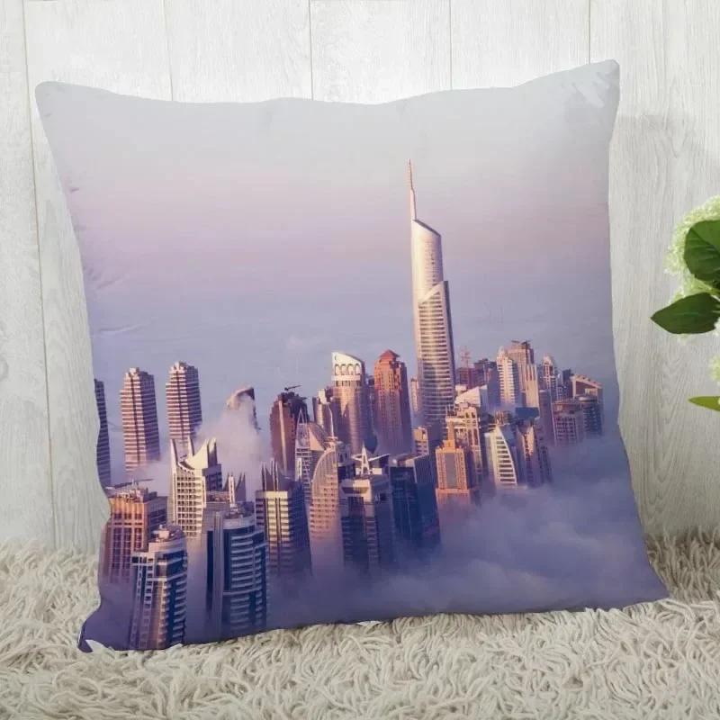Роскошный домашний декор, наволочка для подушки, диванная подушка для гостиной, наволочка для подушки с рисунком ночной сцены города, наволочка для подушки с рисунком света