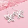 925 Sterling Silver Butterfly Earrings Wedding Jewelry