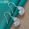 925 Sterling Silver Rose Pendant Earrings Fashion Jewelry