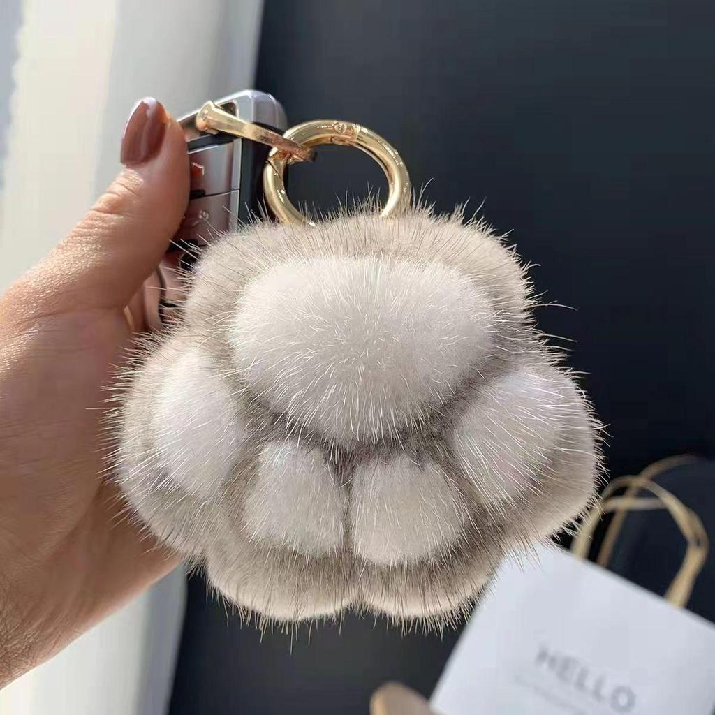Cat Claw Plush Pendant Keychain - Cute Doll Design for Bags or Cars CLE
