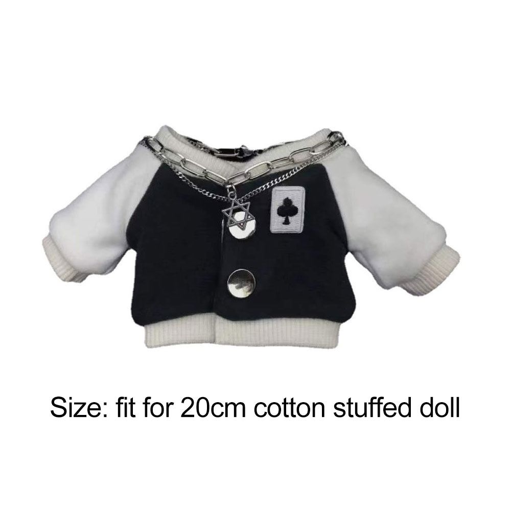 Playing House Cotton Stuffed Dolls Embroidery Jackets Baseball Uniform 20cm Doll Clothes