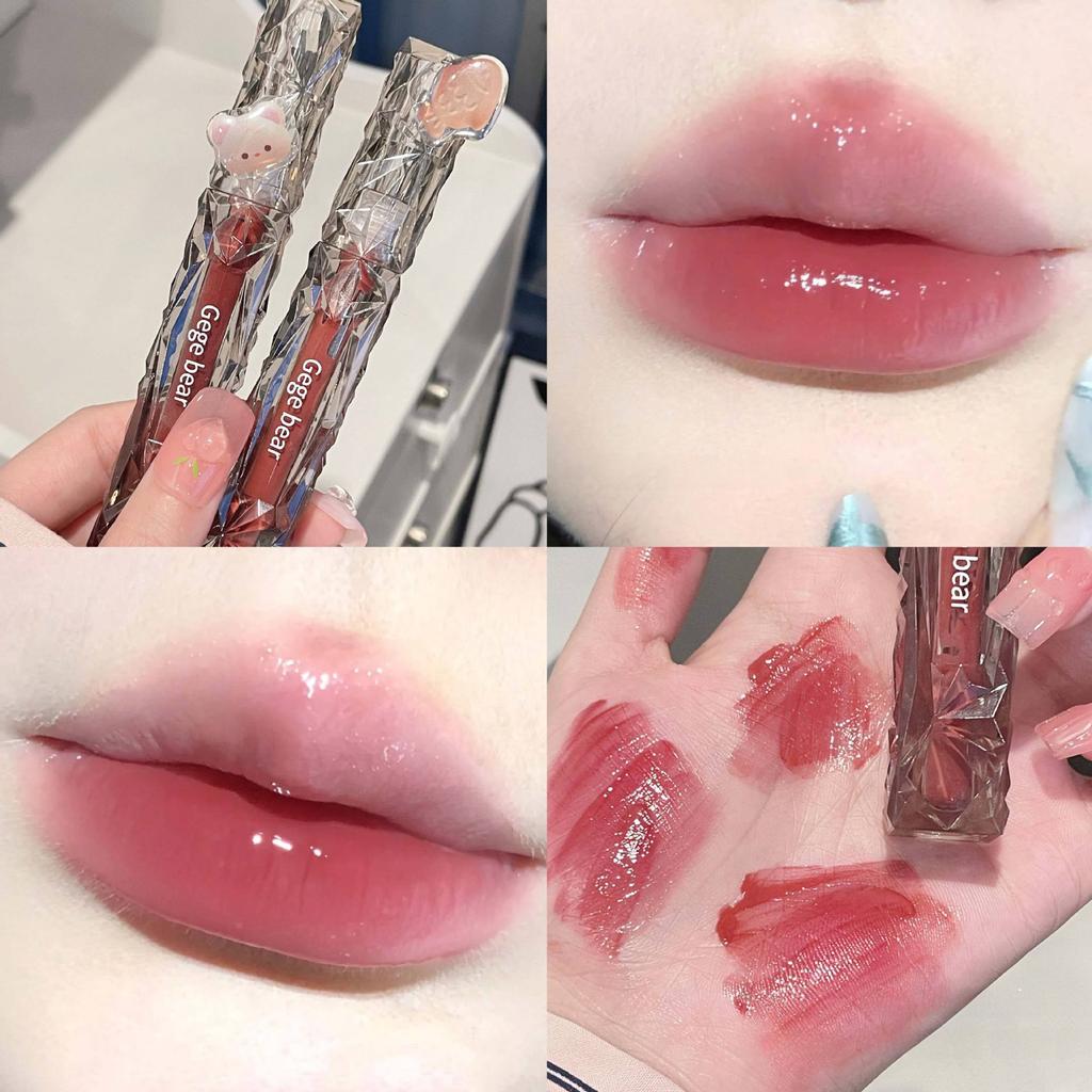 Crystal Diamond Mirror Shine Lip Gloss Long Lasting Moisturizing Water Shine Liquid Lipstick