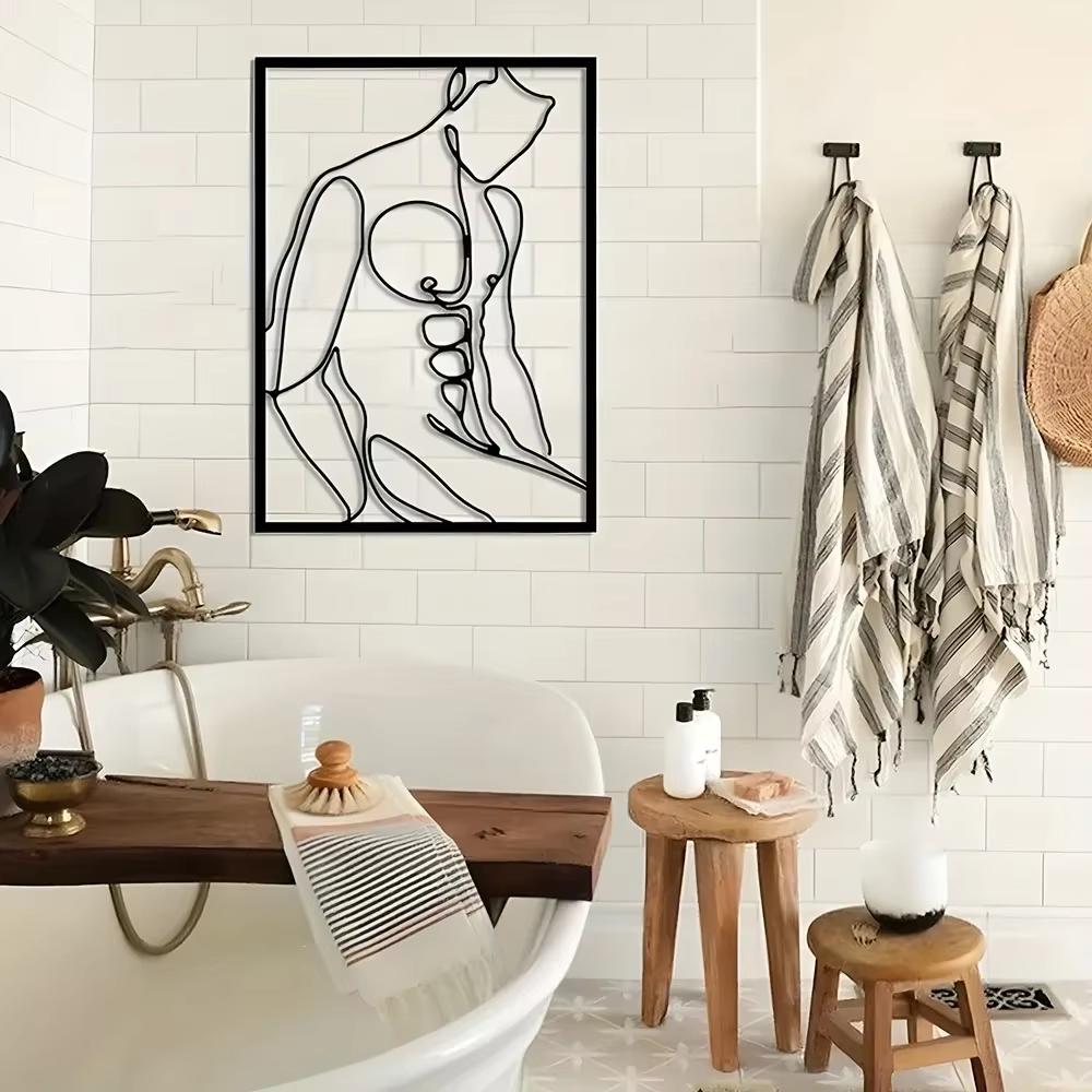 Привлекательное современное настенное произведение искусства из металла — выбор домашнего декора. Абстрактный дизайн для жилых помещений, таких как спальня, ванная комната, гостиная.