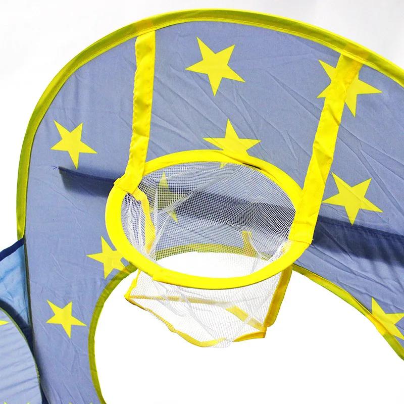 Детский игровой манеж с сухим бассейном из океанических шариков, детская игровая палатка-туннель «Космическая капсула», складной игровой манеж 3 в 1