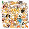 50 Cute Pet Corgi Stickers Suitcase Motorcycle Trolley Case Notebook Waterproof Stickers