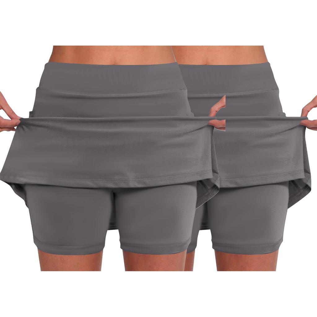 2 шт. эластичные брюки-кюлоты для йоги для женщин, однотонные спортивные шорты, легкие узкие однотонные бегуны с высокой талией