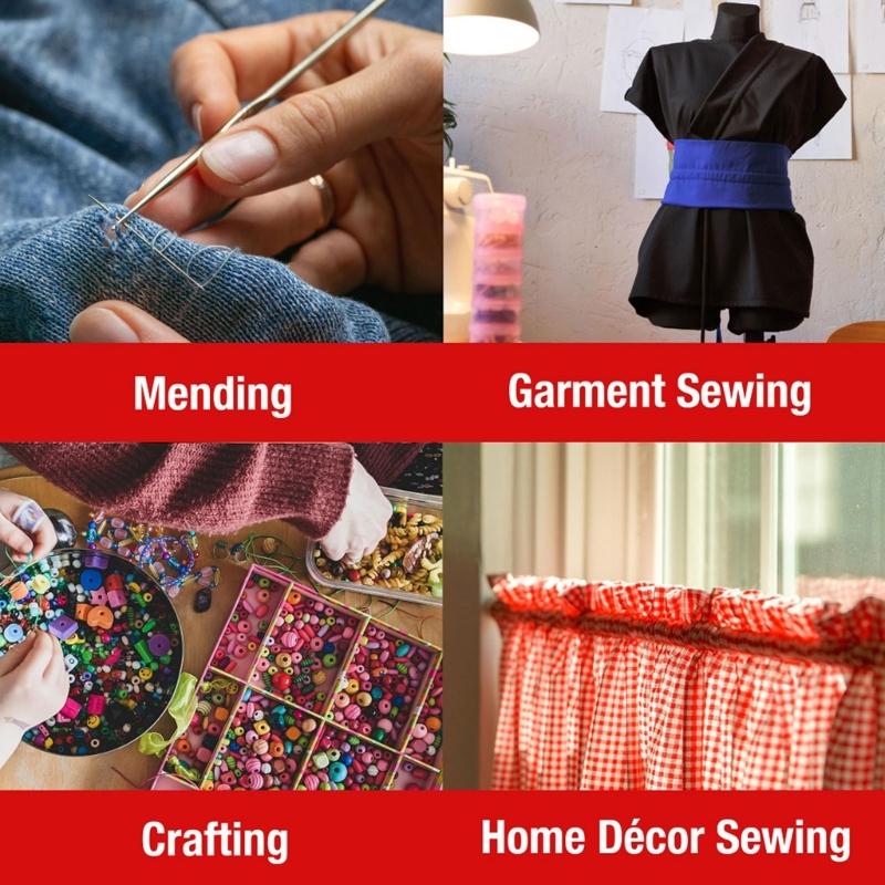 30 Color Sewing Thread Polyester Thread 50 Yard for Sewing Machine Hand Stitching Embroidery Craft DIY Needleworks Tool