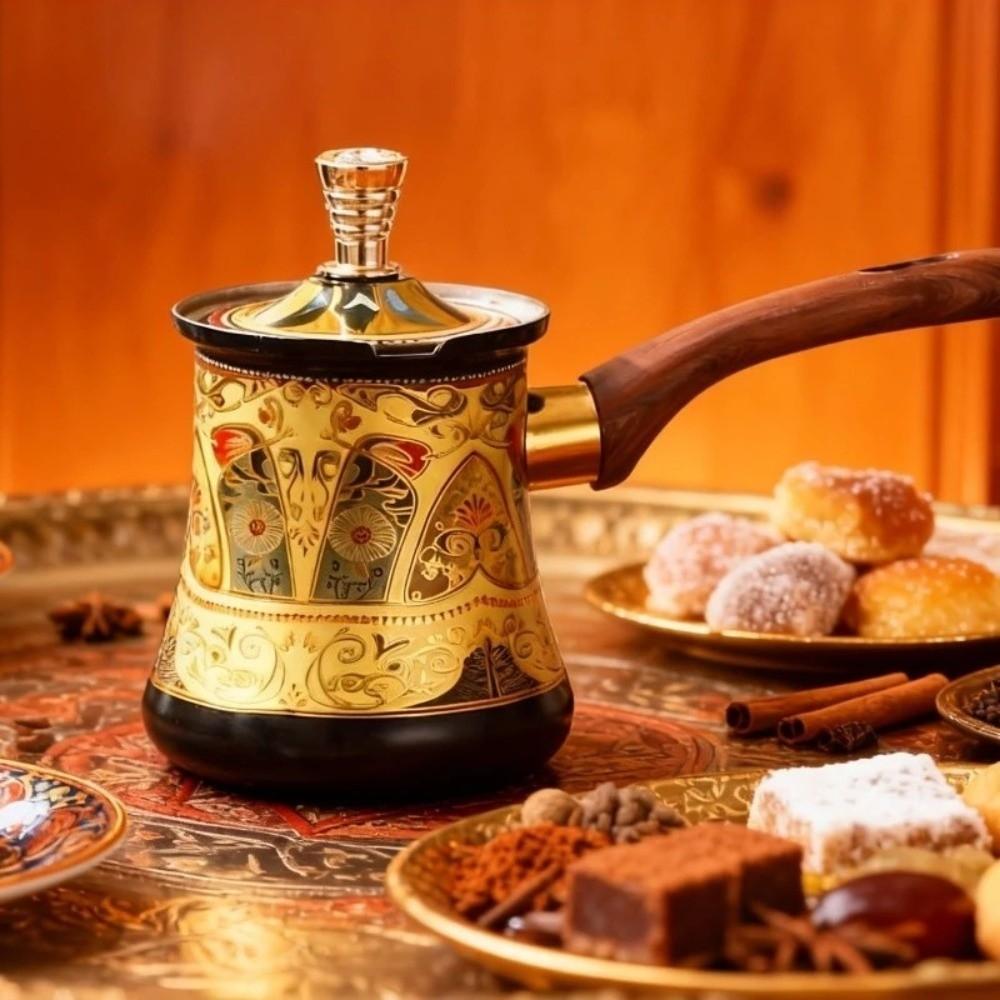 Stainless Steel Turkish Coffee Pot 350/550/720ml Butter Warmer Universal Milk Tea Pot  Kitchen Use