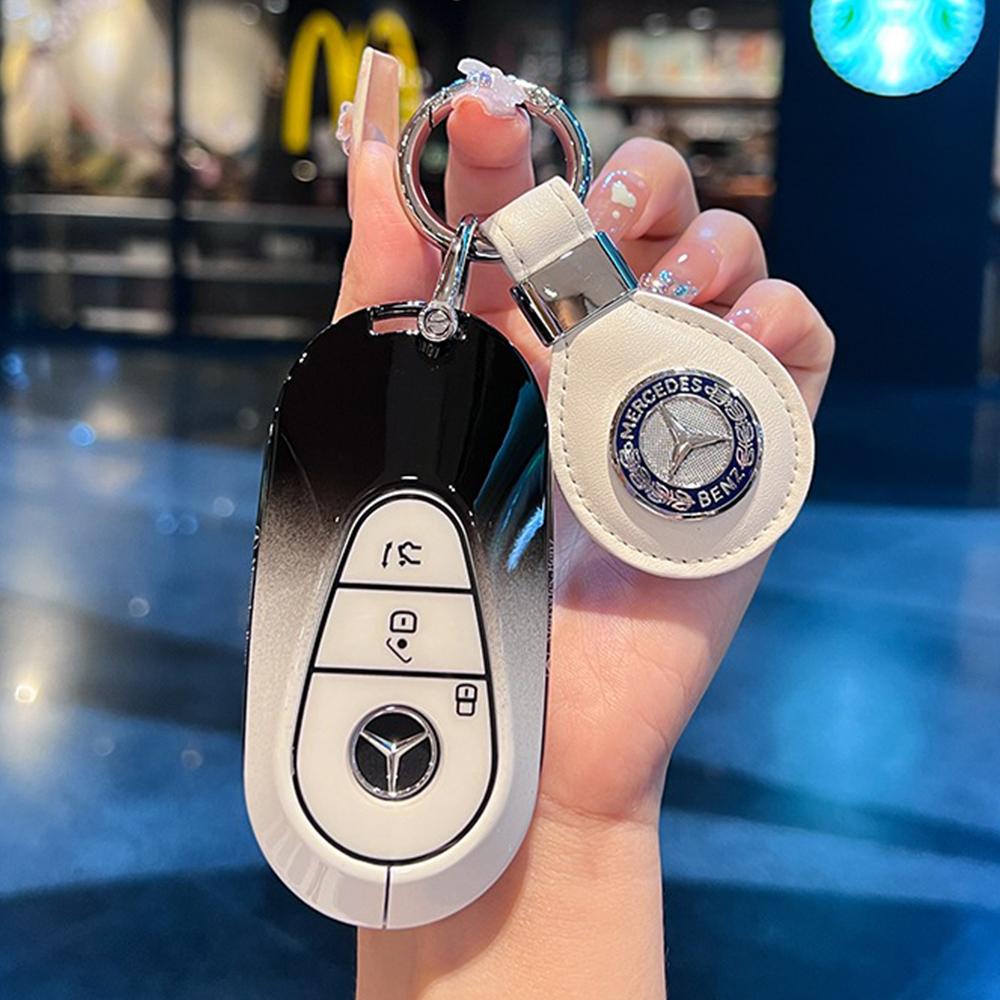WTIUI1 Hot 2026 New For Benz Alloy Car Smart Key Case Cover Shell for Mercedes Benz A B C E GL S GLA GLK CLS Class AMG W204 W205 W212 W