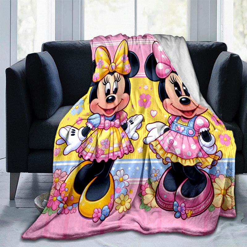 1pc Minnie Printing Blanket - Soft, All-Season Throw for Office Blanket, Car, Travel