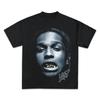 ASAP ROCKY Short-sleeved T-shirt HIP HOP High Street Men Women Gothic Oversized Tees A$AP Portrait Loose Casual Harajuku Tops