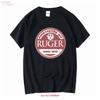 Поврежденный пистолет Ruger Огнестрельное оружие Защищено 1949 г. Потертая футболка XL Винтажная Мягкая Немного Мужская Повседневная Графическая