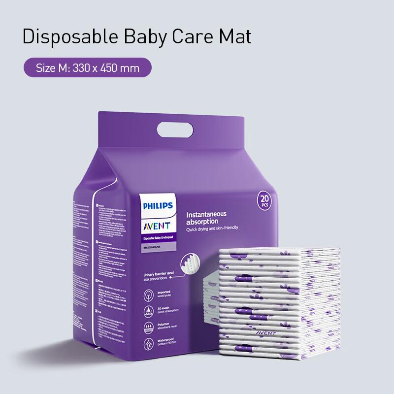 Одноразовый коврик для ухода за ребенком Philips Avent Пеленка М/L 20 шт./уп. Мягкий для кожи