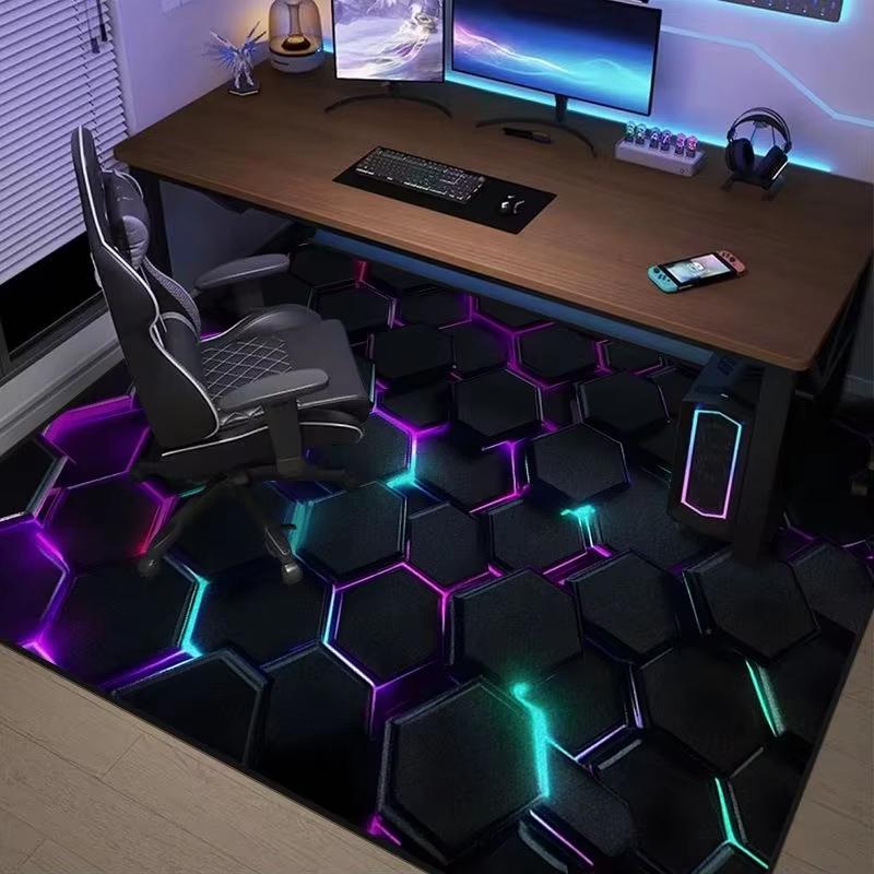 Trendy Study Room Gaming Room Rug Soundproof Computer Desk Mat Living Room Bedroom Swivel Chair Cushion Home Decor