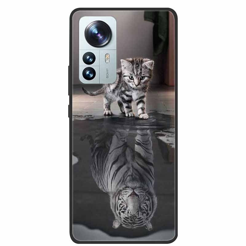Чехол для телефона Xiaomi 12T Pro Чехол-крышка Лев Волк Черный Мягкий Силиконовый Чехол Для Xiaomi 12T Pro Задняя Крышка Чехол 12 T 12TPro Funda Capa