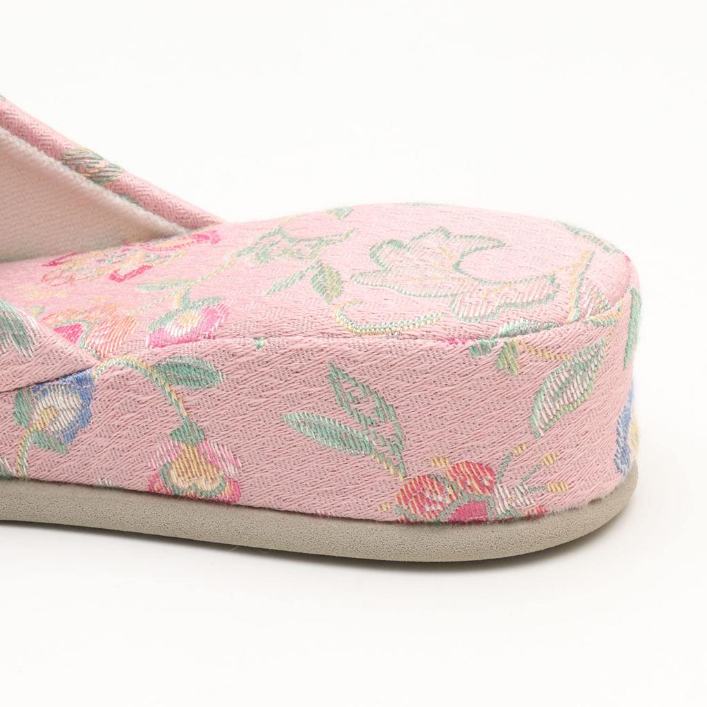 Minton Haddon Hall Жаккардовые брюки-тапочки Жаккардовые Британские (Цветочный узор, Стиль) (розовый)