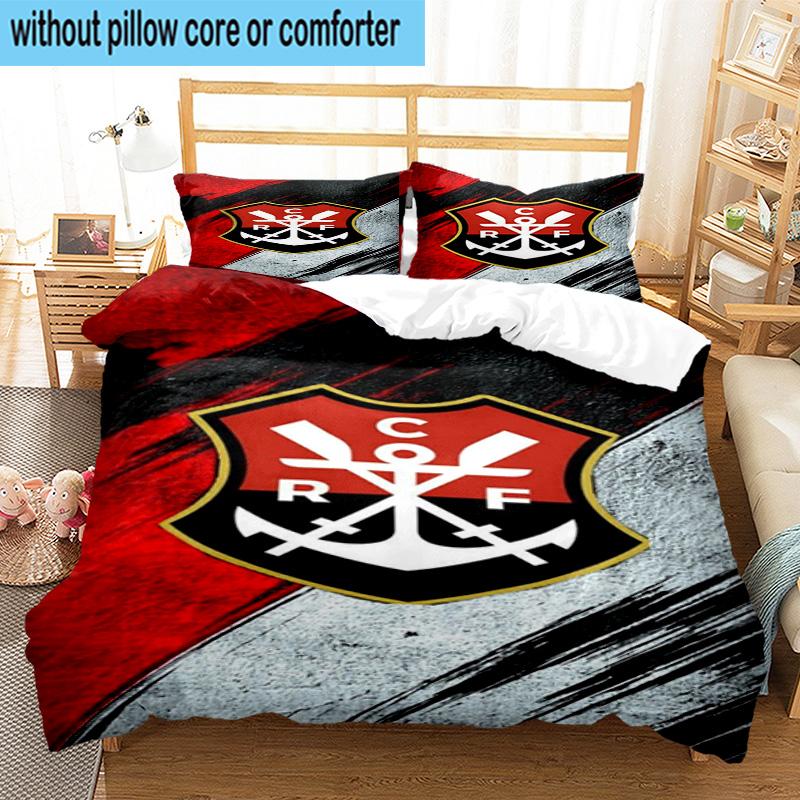 3PCS Football Club Emblem 3pcs Bedding,Including 3PCS Duvet Cover And 2pcs Pillowcases Perfect for Christmas,Ideal for Bedroom, Dormitory