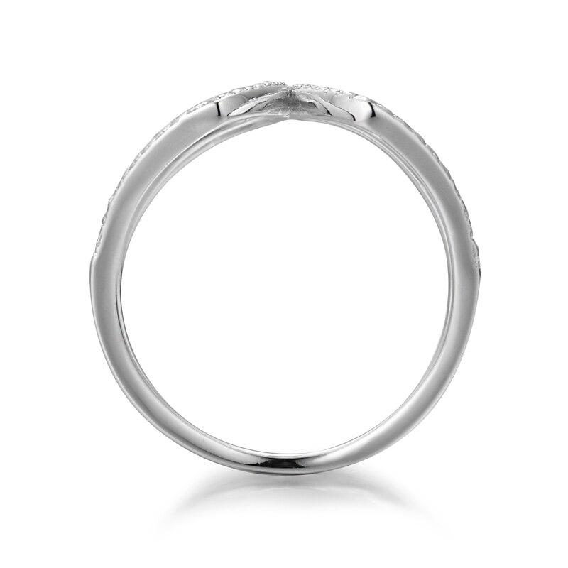 Ювелирные изделия из стерлингового серебра 925 пробы, простые геометрические круглые кольца с кристаллами Cz, модные штабелируемые кольца для женщин, рождественский подарок